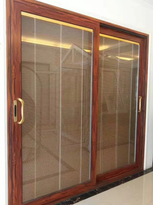 Exterior 4 panels double glazed door aluminum tempered glass sliding doors for balcony