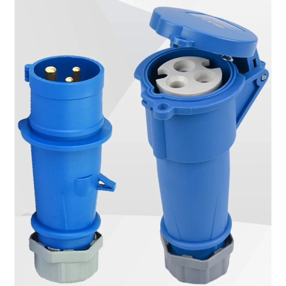 IP67 CEE/IEC EAC Male/female plug Waterproof 2P T IP44 Schuko Power plug Socket 250V 2-pin female plug for cable wiring outdoor