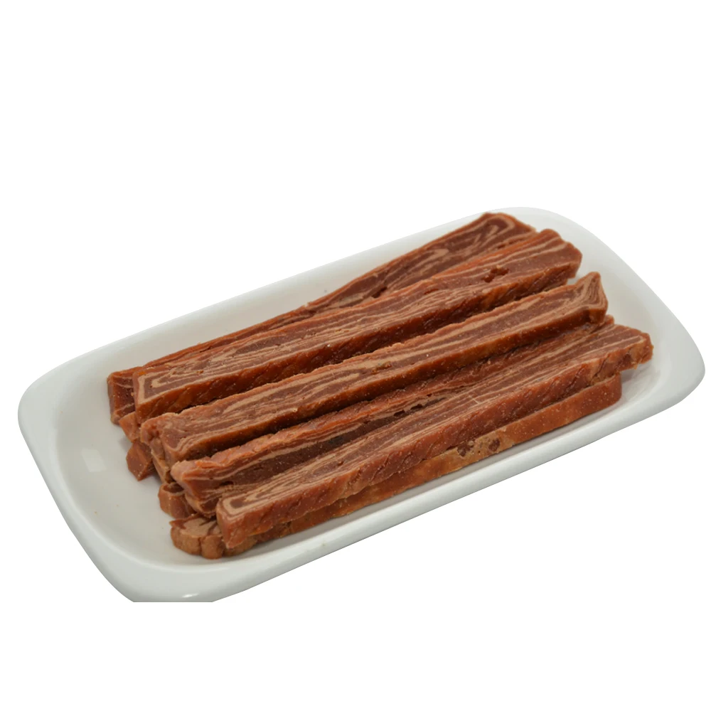 Прессованная Жевательная закуска из сыромятной кожи для дрессировки собак Oem-производство еды домашних животных закуски