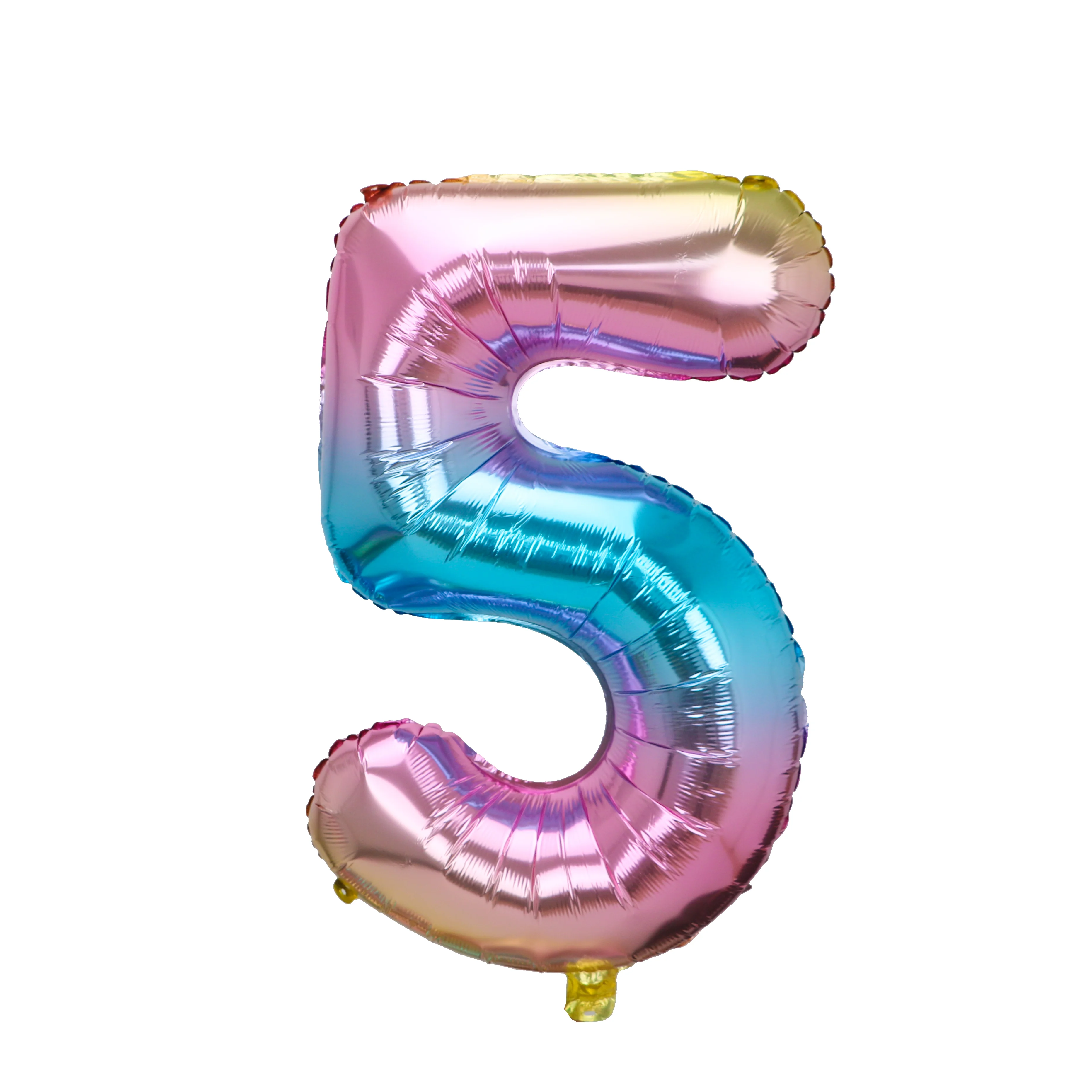 Number Foil Balloon Glitz Laser Helium Balloon Rainbow Colored Balloons Used for Birthday Party Anniversary Decorations