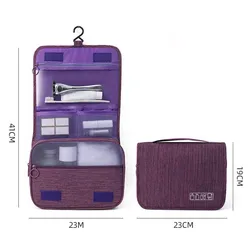 Hanging travel makeup bag organizer hygiene cleaning set with hook accessories bathroom shaving cosmetics for men and women