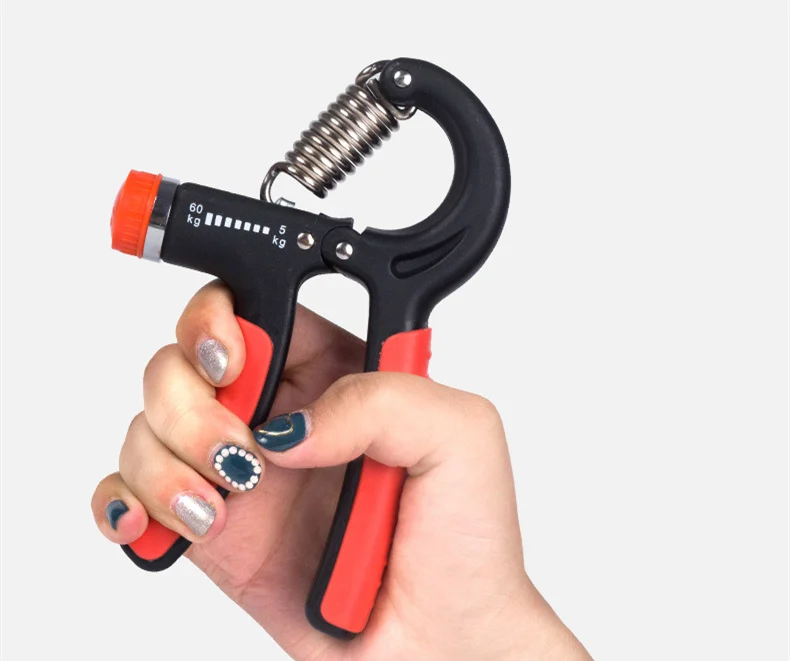  5 - 60Kg Gym Fitness Hand Grip Men Adjustable Finger Heavy Exerciser Strength for Muscle Recovery Countable Gripper
