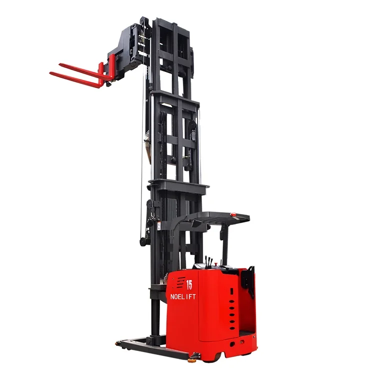 1.0Ton  1.5 Ton Narrow Aisle 3 Way VNA Electric Pallet Stacker Forklift Up to 9 Meters High