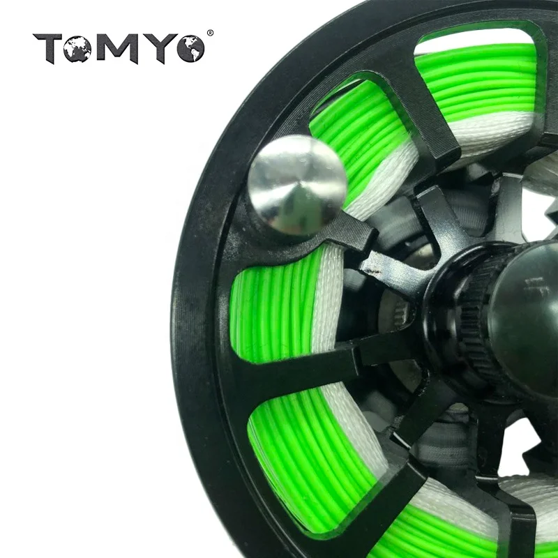 ToMyo New Design Machine Cut Classic Large Arbor Fly Fishing Reel CNC Saltwater,With line
