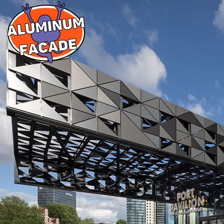 K9 Decorative Metal Fasade Panel Aluminium Perforated Facade Panel Curtain Wall Cladding