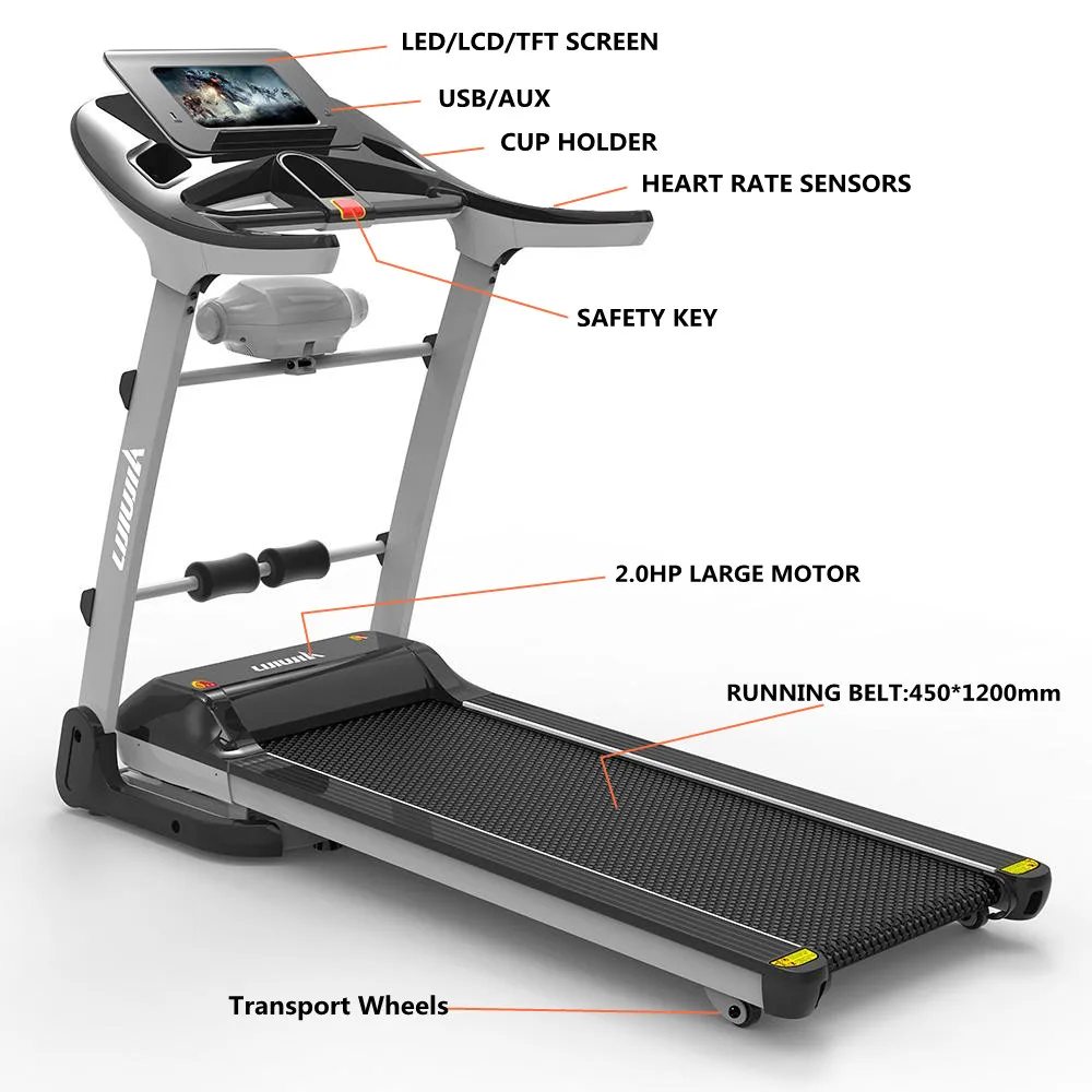 Lijiujia Hot Sell Electric 2.0hp dc Motor Custom Fitness Equipment Curved Magnetic Suspension Treadmill