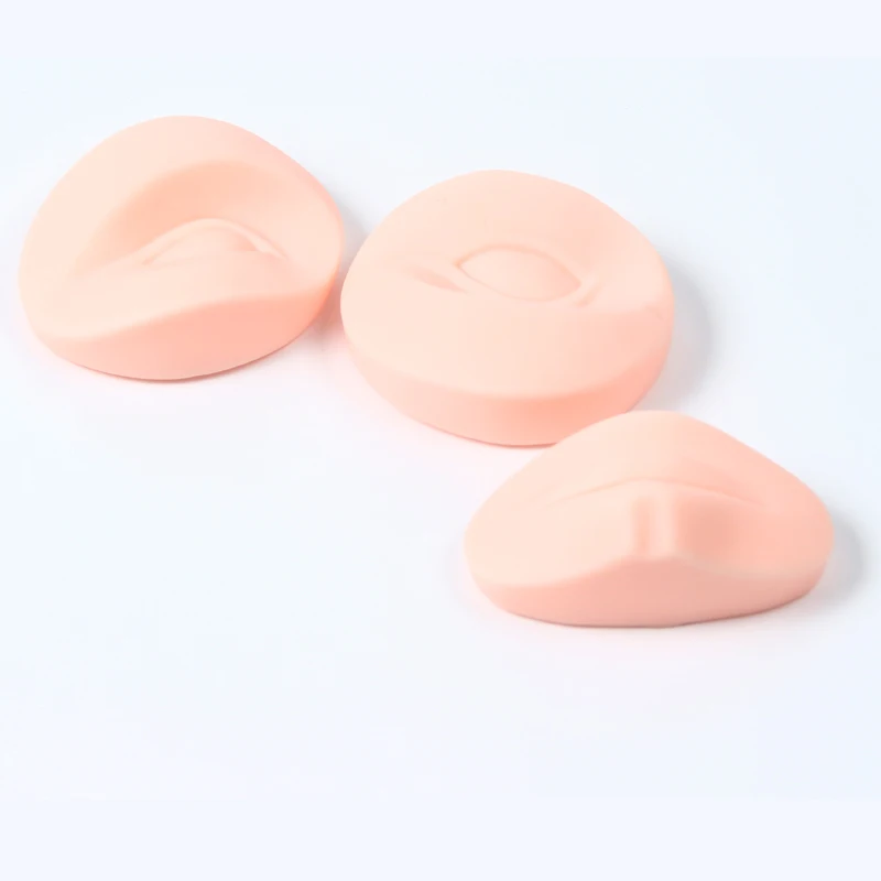 Tattoo supply semi permanent makeup rubber mannequin head model eyebrow tattoo practice model head with remove eye for training