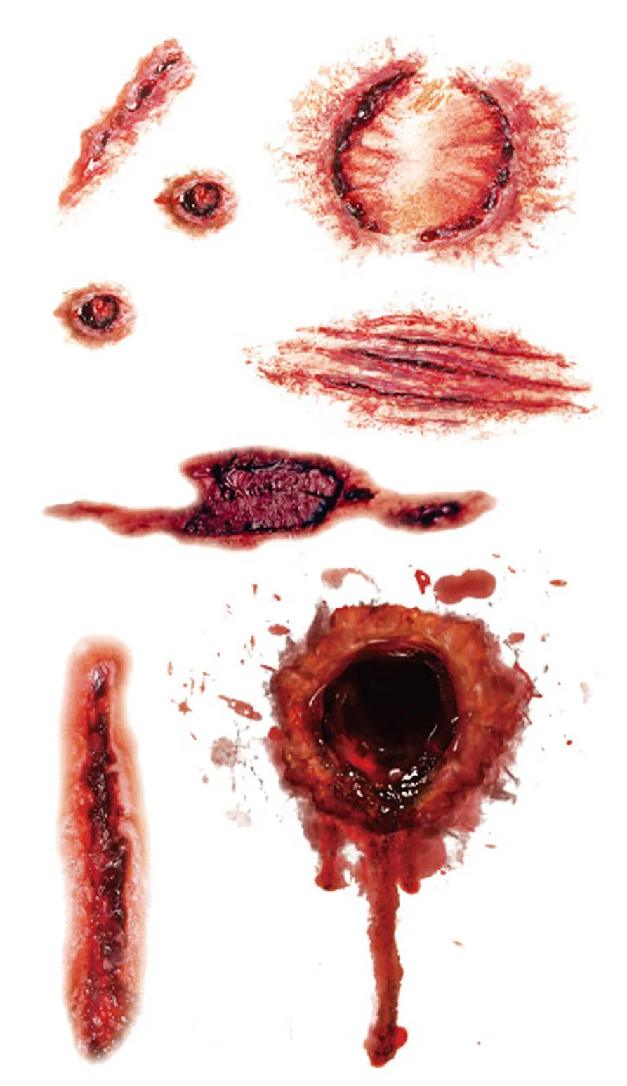 water proof bruises and cuts to use for halloween temporary tattoo face body scars tattoo