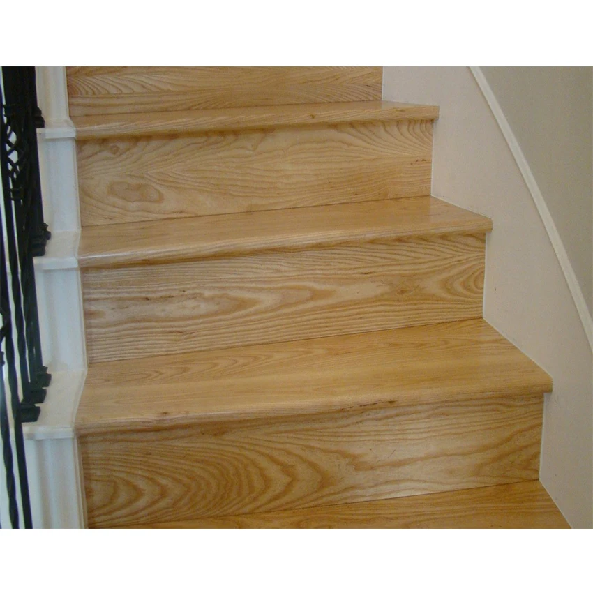 Solid Full Stave Ash Wood Stair Treads Indoor And Outdoor Wood Stair Steps