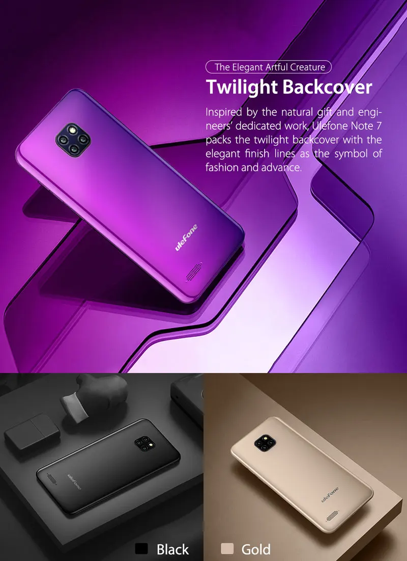 
WCDMA 3g Android Phone Ulefone Note 7 1GB 16GB 4 C amera Phone 6.1inch 3500mAh Dual SIM Cell Phones Smartphones Android 