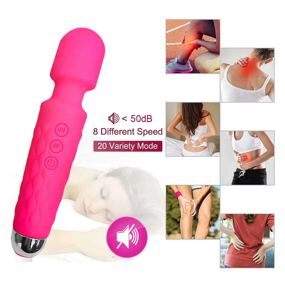 Amazon Hot Selling AV Wand Massager Dildo Vibrators Sex Toys for Women Clitoris Stimulator Masturbator