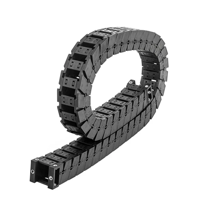 CNC laser machine S25 series 25*77 mm slient flexible wire carrier protection nylon PA66 plastic towline cable Drag chain