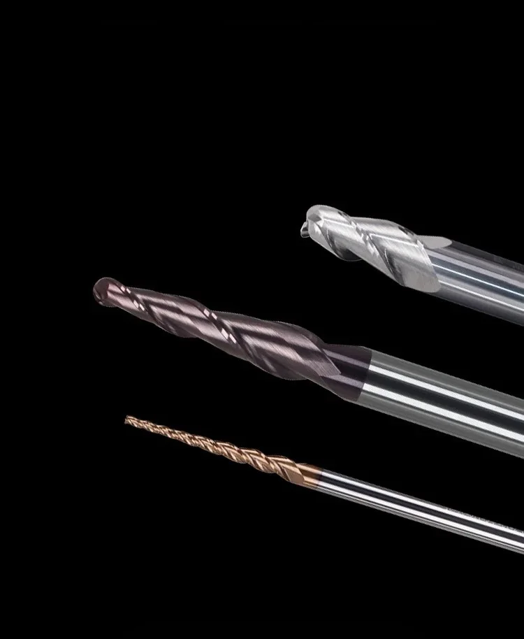 cnc solid tungsten carbide tapered ball nose flat endmill cutting tools for wood