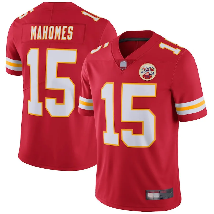 2022 High Quality Cheap Kansas City Stitched Shirts 15 Patrick Mahomes 10 Tyreek Hill 87 Travis Kelce American Football Jerseys