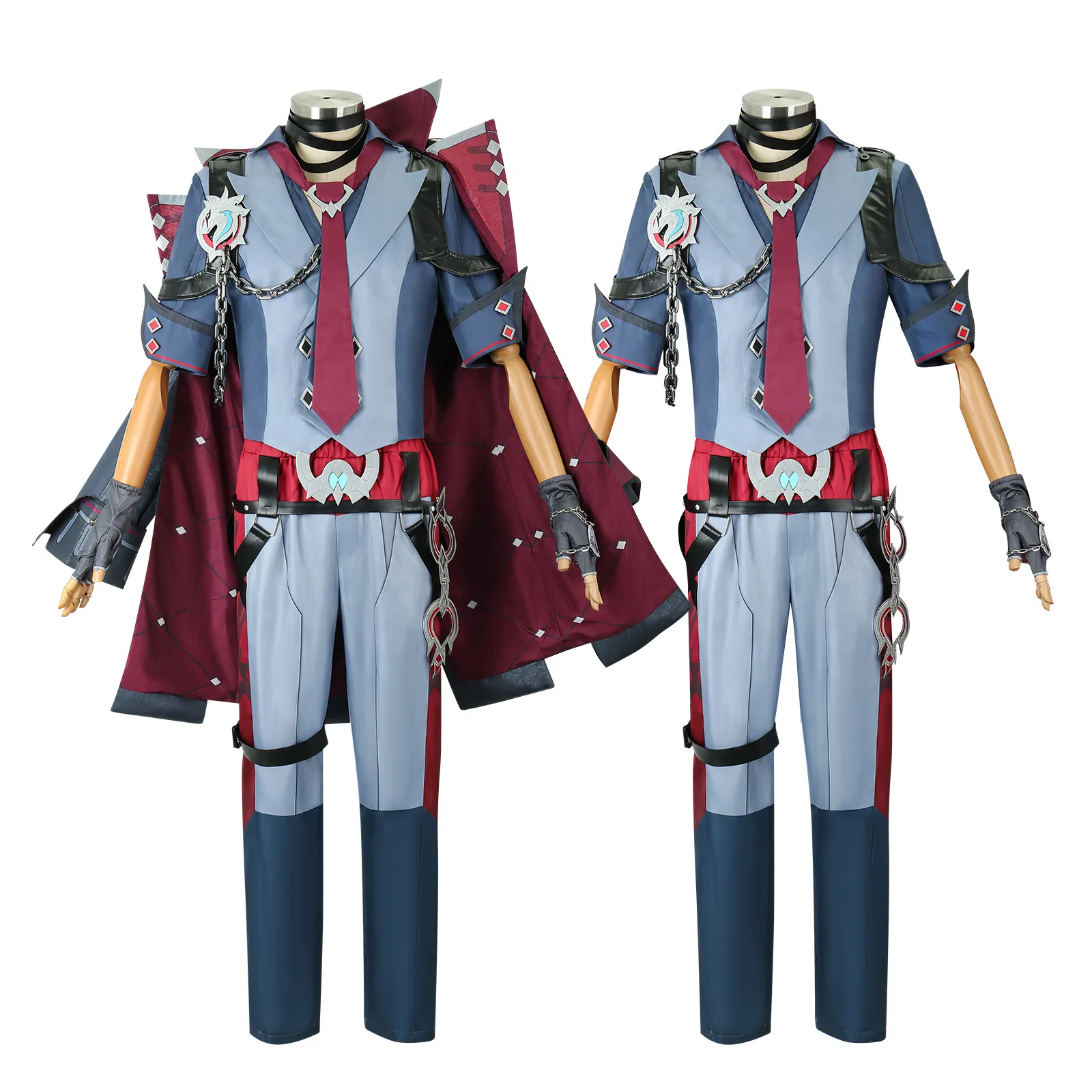 В наличии косплей Wriothesley игры Genshin Impact XS-3XL DokiDoki-R Fontaine Косплей металлическое видение парик
