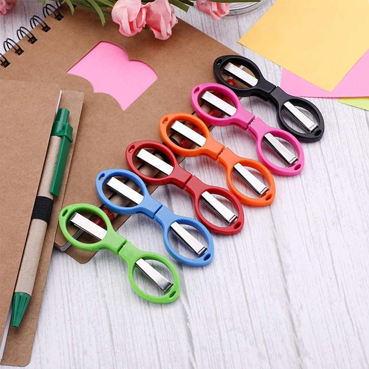 Mini Colorful Folding Scissors Safety Pocket Scissors Fishing Scissors Foldable Shears For Traveling