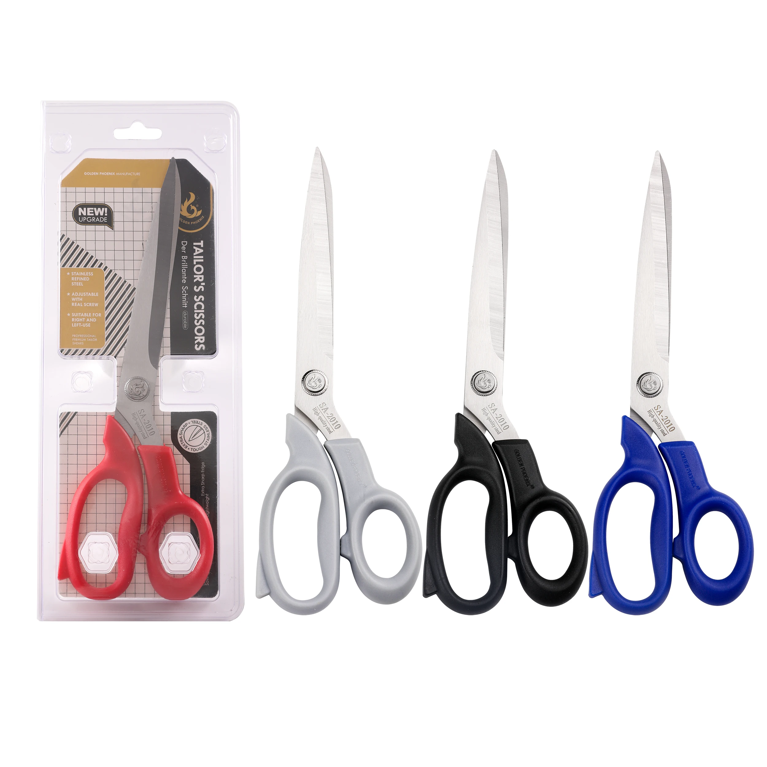 Hot Selling 10 Inch Plastic Handle Stainless Steel Cloth Fabric Household Sewing Tailor Scissors Professional