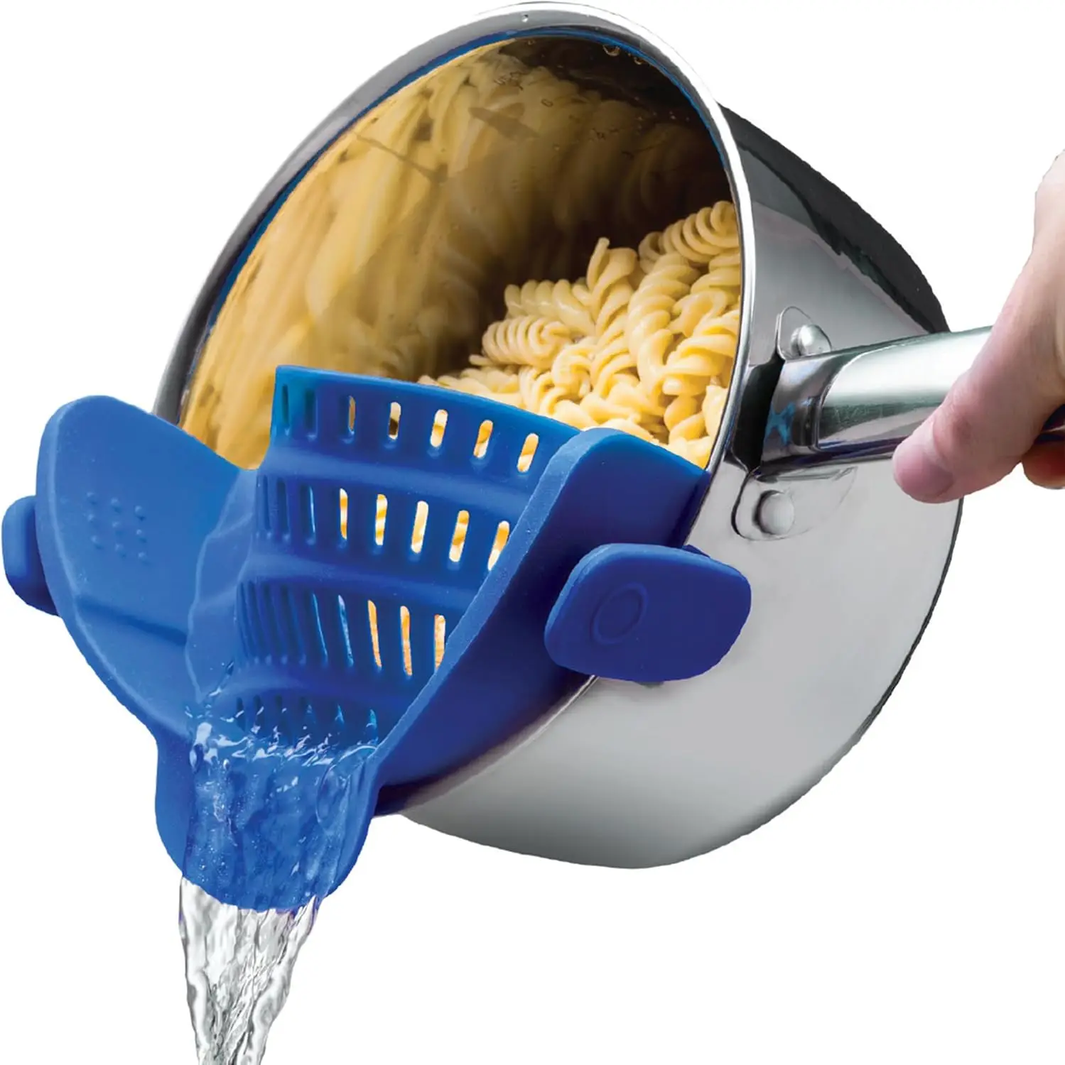 Silicone Kitchen Colander Silicone Pasta Strainer Clip On Food Strainer for Meat Vegetables Fruit