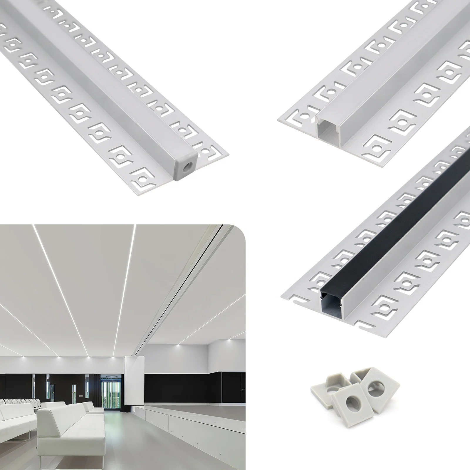 Aluminium Profile For Drywall 031 T-shaped Plaster 53*13MM Aluminum Profiles Ceilings