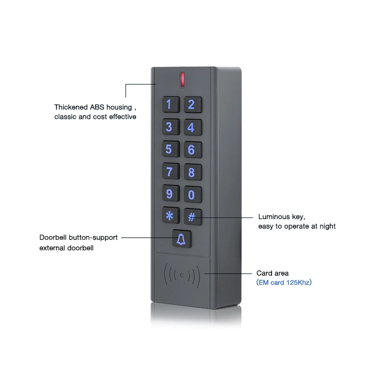 Promotion 125khz Standalone RFID reader keypad door entry standalone door access control system