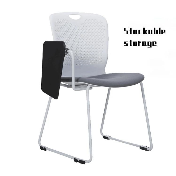 DDP+1 piece customized practical chrome-plated frame training room seat with fabric cover training sofa chair