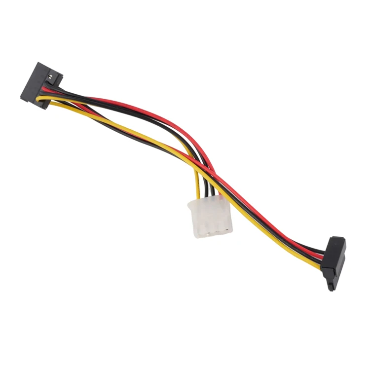 IDE power cord four P revolution four P female + small four P female one minute big 4D conversion cable four pin 20cm