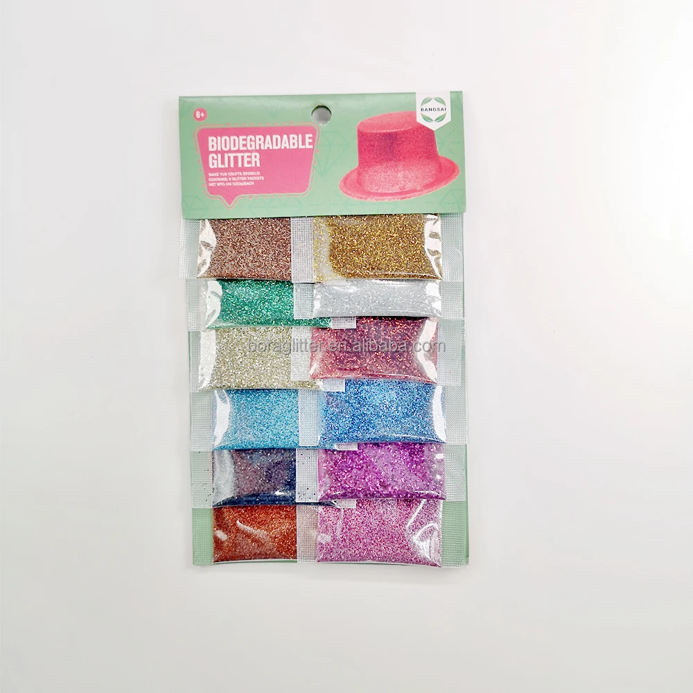 Wholesale Plant Cellulose Biodegradable Body Cosmetics Crafts DIY Decorative Glitter Powder For Nail Art Christmas Decorations