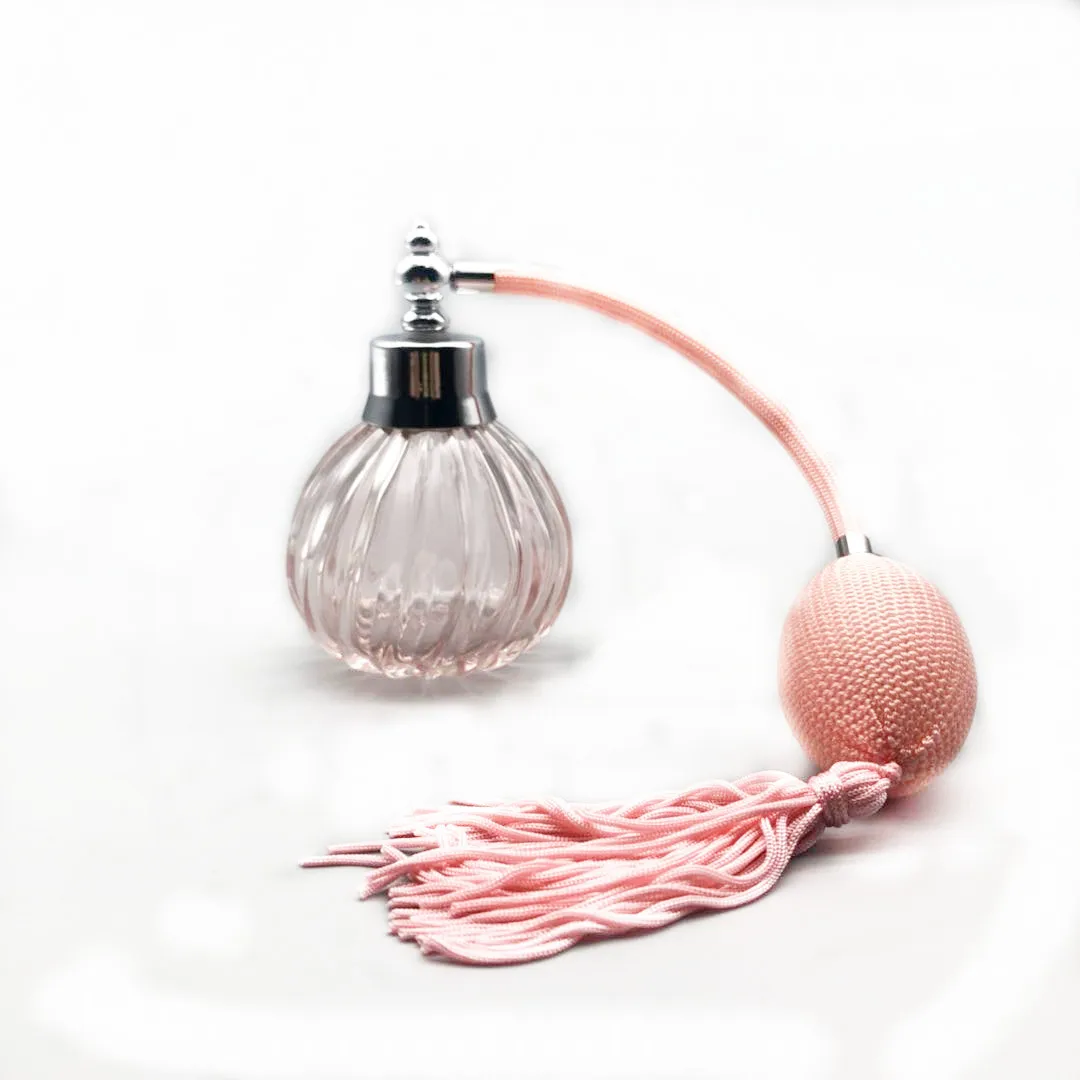 Color fabric Air Gas Pump bulb spray atomizer  glass spray bottles for perfume