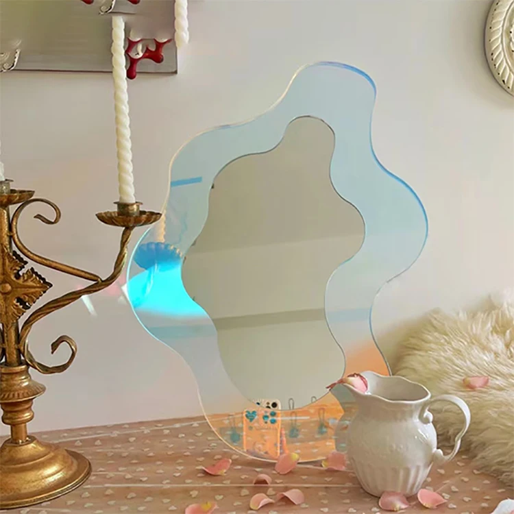 Acrylic Mirror Wholesale Home Decorative Mirrors Living Room Rainbow Irregular Retro Mirror