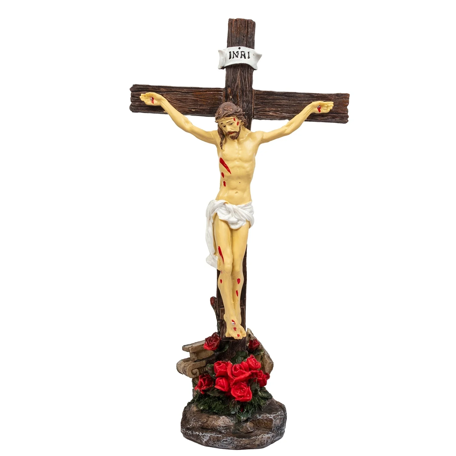 Christmas Stocking Altar decor Resin craft sculpture Statue nativity scene saint figurine  Divino nino Jesus cross  crucifix