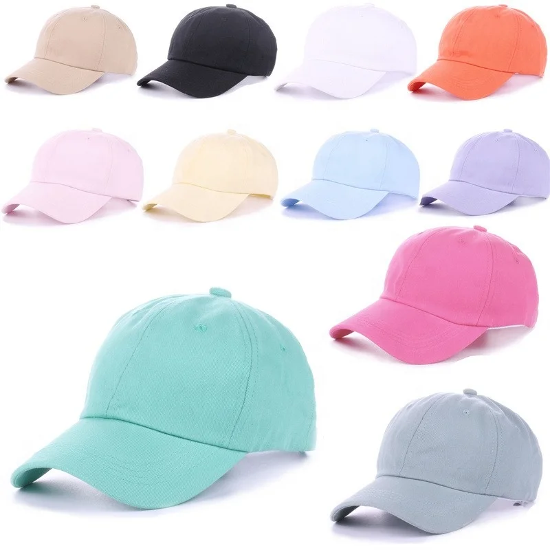 Wholesale Customize Men Women Multiple Colour Baseball Cap Solid Color Adjustable Unisex Hat Shade Sport Baseball Cap