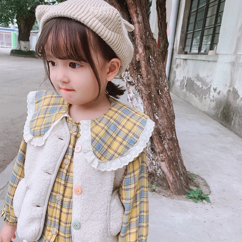 
Solid color thicken thermal autumn warm 0-3-year old baby unisex vest sleeveless O-Neck wholesale baby vest 