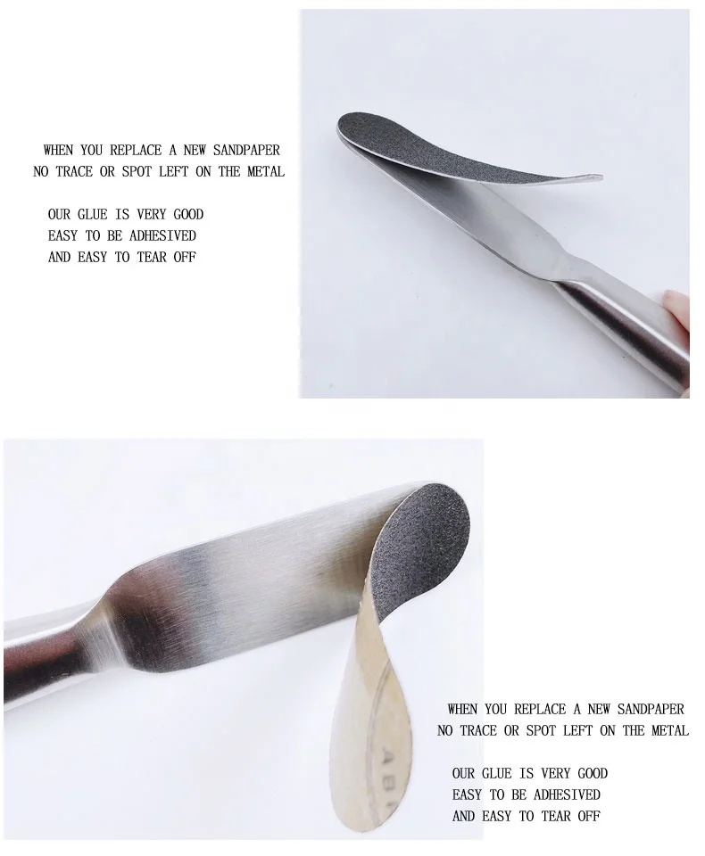 Refilling replacement pad black remove self adhesive sandpaper  for metal stainless steel foot file removable base