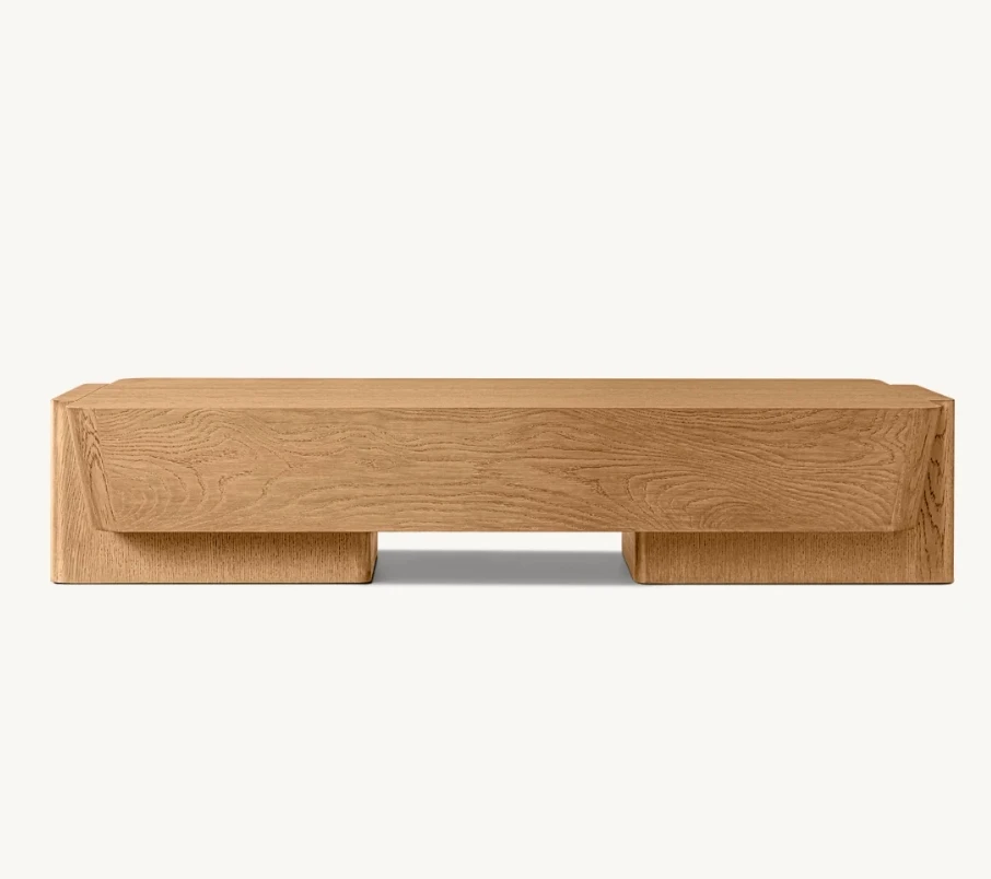 Modern antique rustic solid oak wood rectangle brioni coffee table Luxury center table tea table for home living room apartment