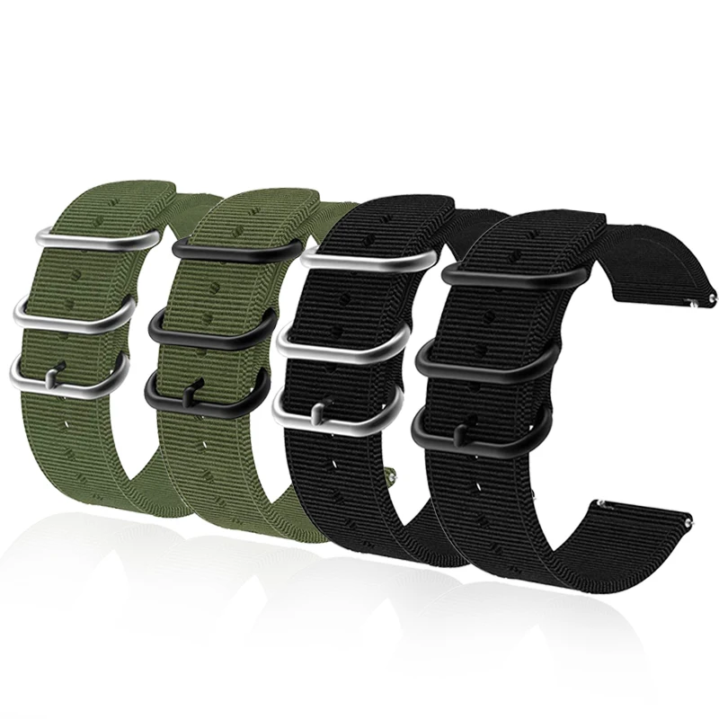 Quick release New fashion men women interchangeable nylon strap cuff smart watch bracelet for 18 20 22 24 mm watch band
