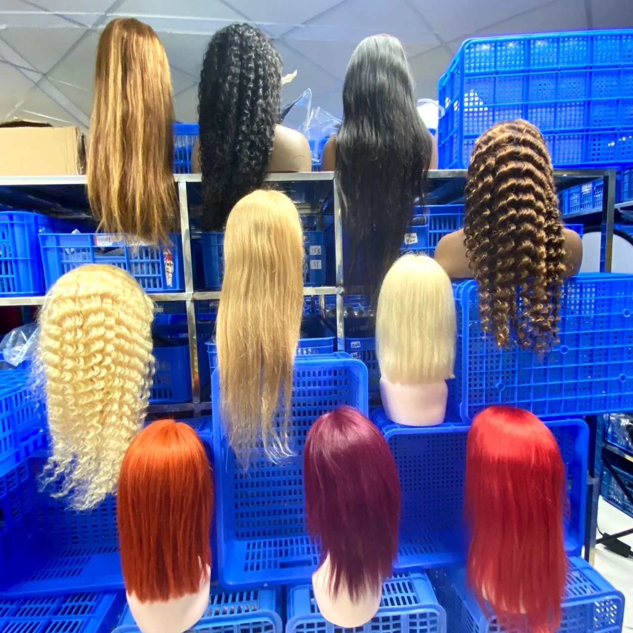 Xuchang Peruvian Human Hair Wigs 360 Full Lace,13X6 Hd Human Hair Lace Front Wig,613 Grey Red 99J Burgundy Ginger Color Wig