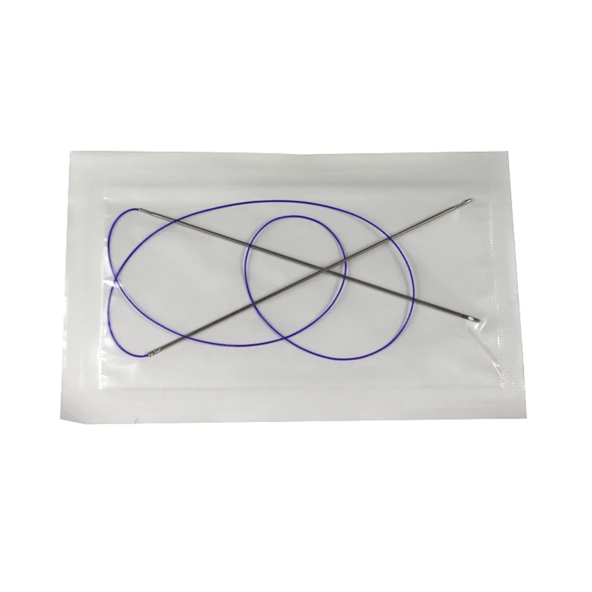 wholesale fast delivery barbed cog pdo pcl plla thread face lift fishbone double needle thread 20g 100mm with blunt type lifting