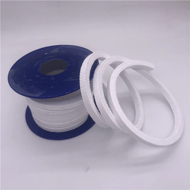 Чистый белый PTFE сальник упаковка 8*8 мм ptfe плетеный уплотнительная лента