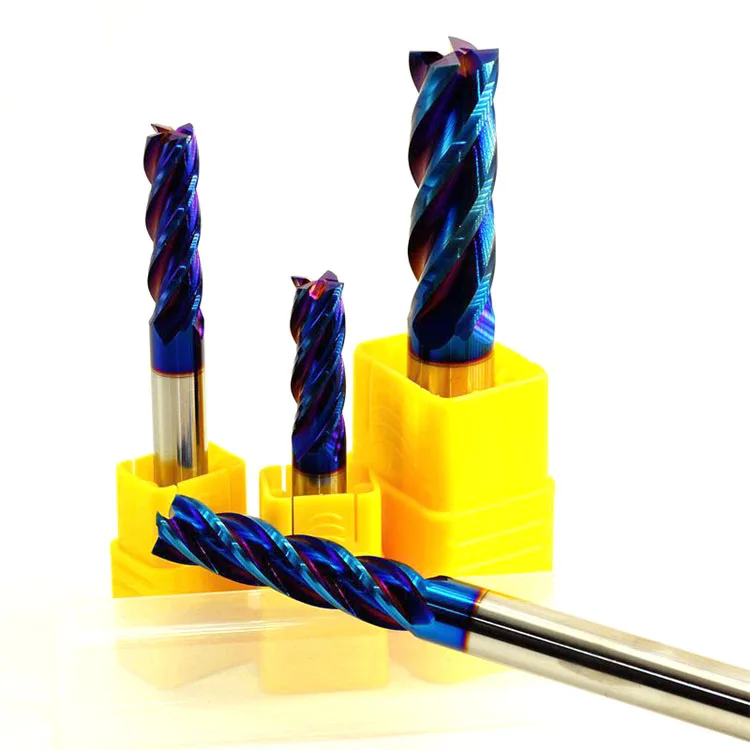 Lathe Cutting Carbide Tip Tool Bit Hrc55 4 Flutes Square End Mill Pcb Carbide End Mills