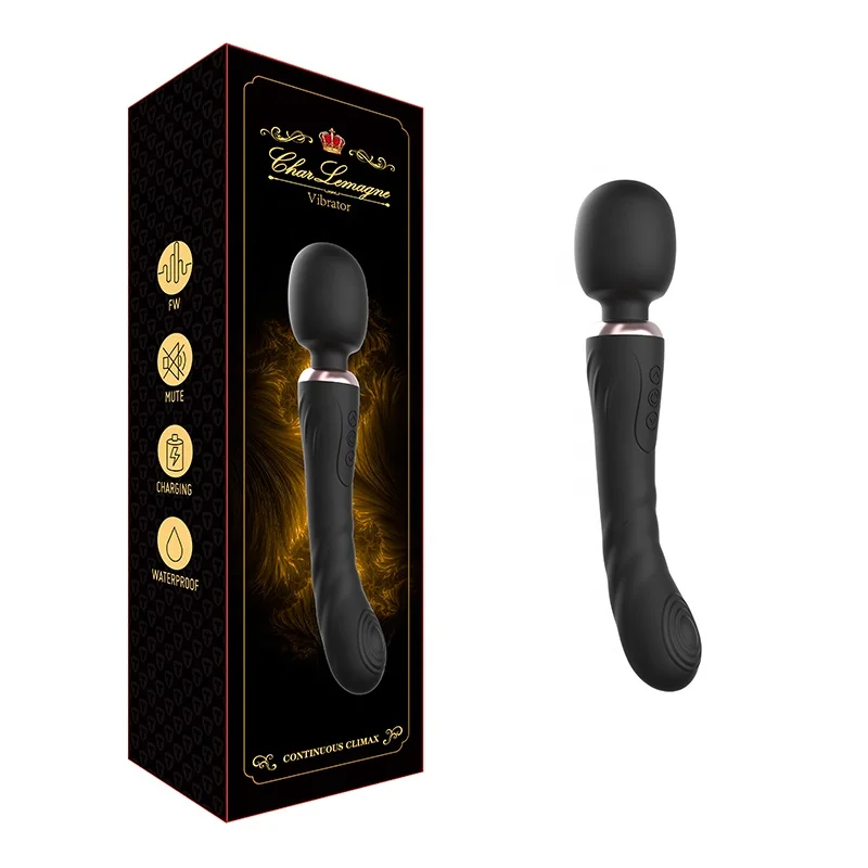 Girlspower Dual-Head Rechargeable Vibrating AV Wand, Female Self-Pleasure Device for G-Spot and Clitoral Stimulation, Adult Nove