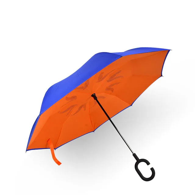 
Custom-made High-end Inverted Straight Umbrella Curved Handle Inverted Umbrella 