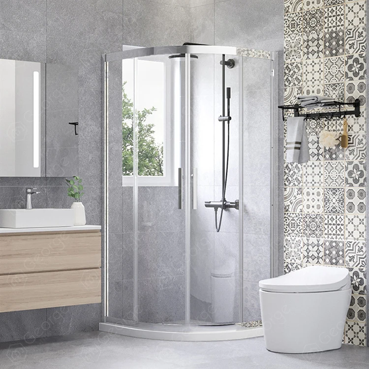 
Shower room household shower glass tempered glass shower partition 
