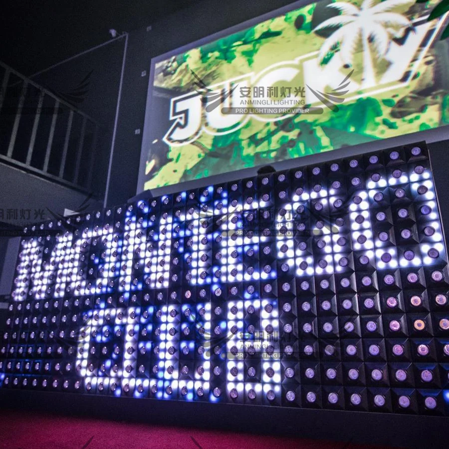 RDM/DMX512/Art-net/Kling-net warm white +RGB source  led matrix blinder /led panel light