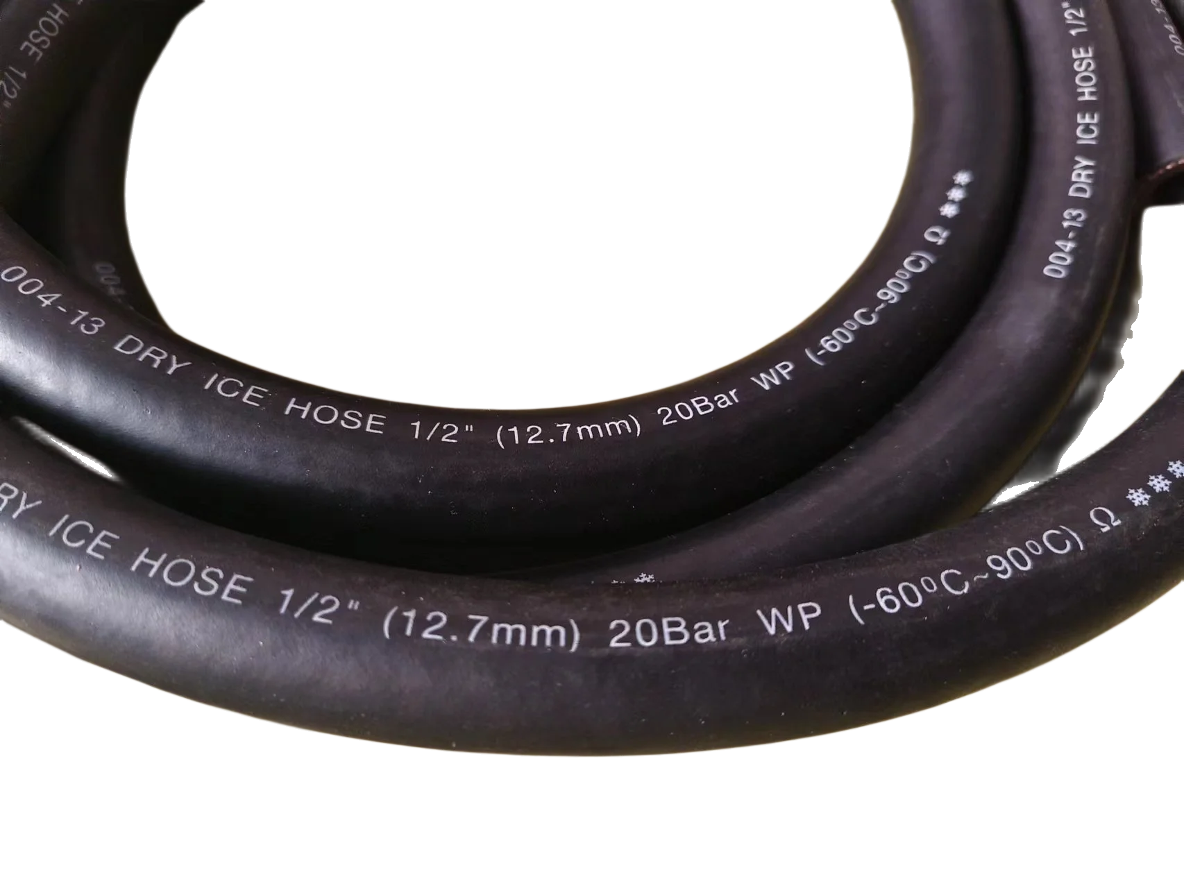 Premium Rubber Industrial Hose  5/16  ID8mm  20bar  15bar  -60 degree  dry ice washing machine Hose for spray dry ice particles