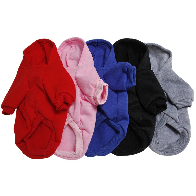 Dog Clothes Solid Pet Hoodie Clothing Jacket Winter Puppy Cat Pet Clothes