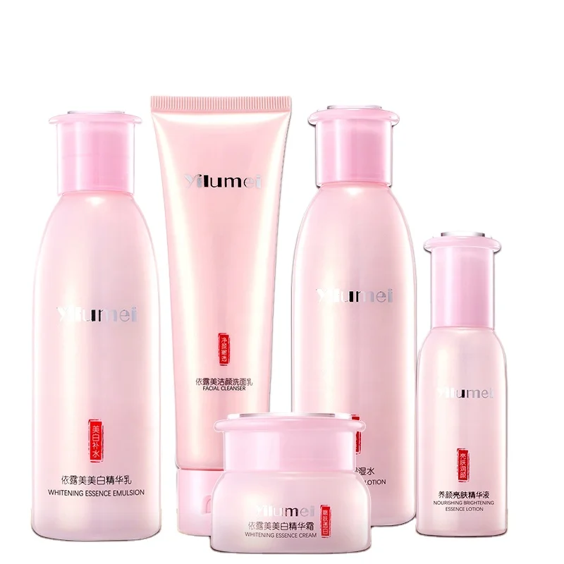 Wholesale Price Hot Sale Whitening Facial Skin Care Set Deep Brighten Clear Plant Extract Hydrating Luxury Beauty Face Care kit