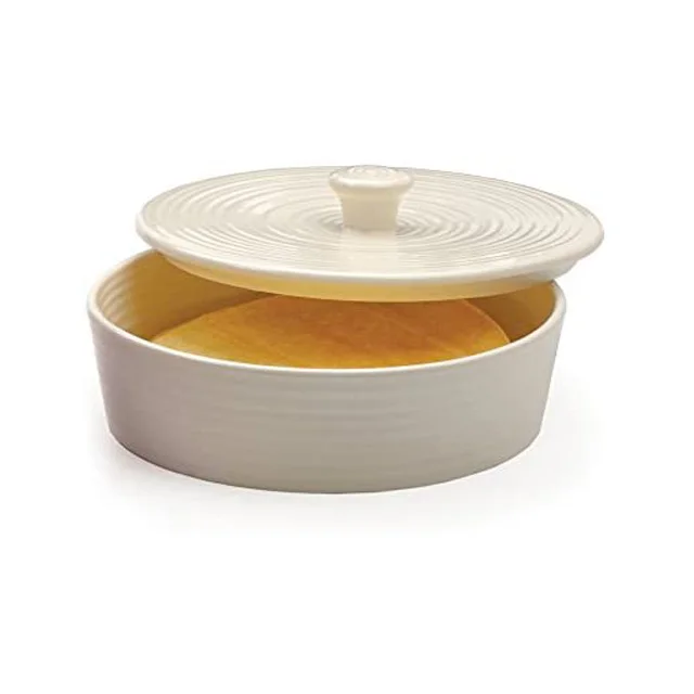 2020 new design home storage jar white 8 inch ceramic stoneware tortilla warmer & server