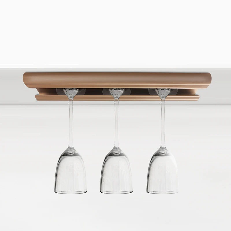 Настенный винный Стеклянный Стеллаж для гостиной из алюминия под шкафом держатель для бокалов для вина