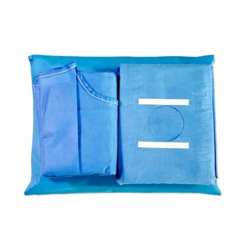 SJ Factory Supply Sterile Surgical Drape Packs CE ISO Universal Disposable Sterile Lithotomic Gynaecology Cystoscopy Packs