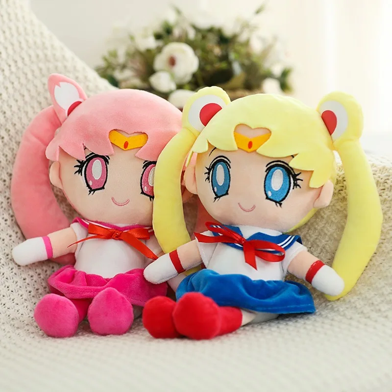Kawaii Sailor Moon плюшевые игрушки Tsukino Usagi милые девчачьи куклы аниме в форме сердца подарки украшения для дома спальни